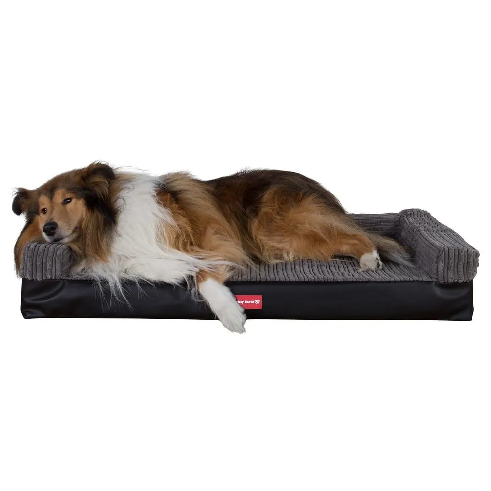 The Bench Orthopedic Memory Foam Dog Bed - Faux Leather Black