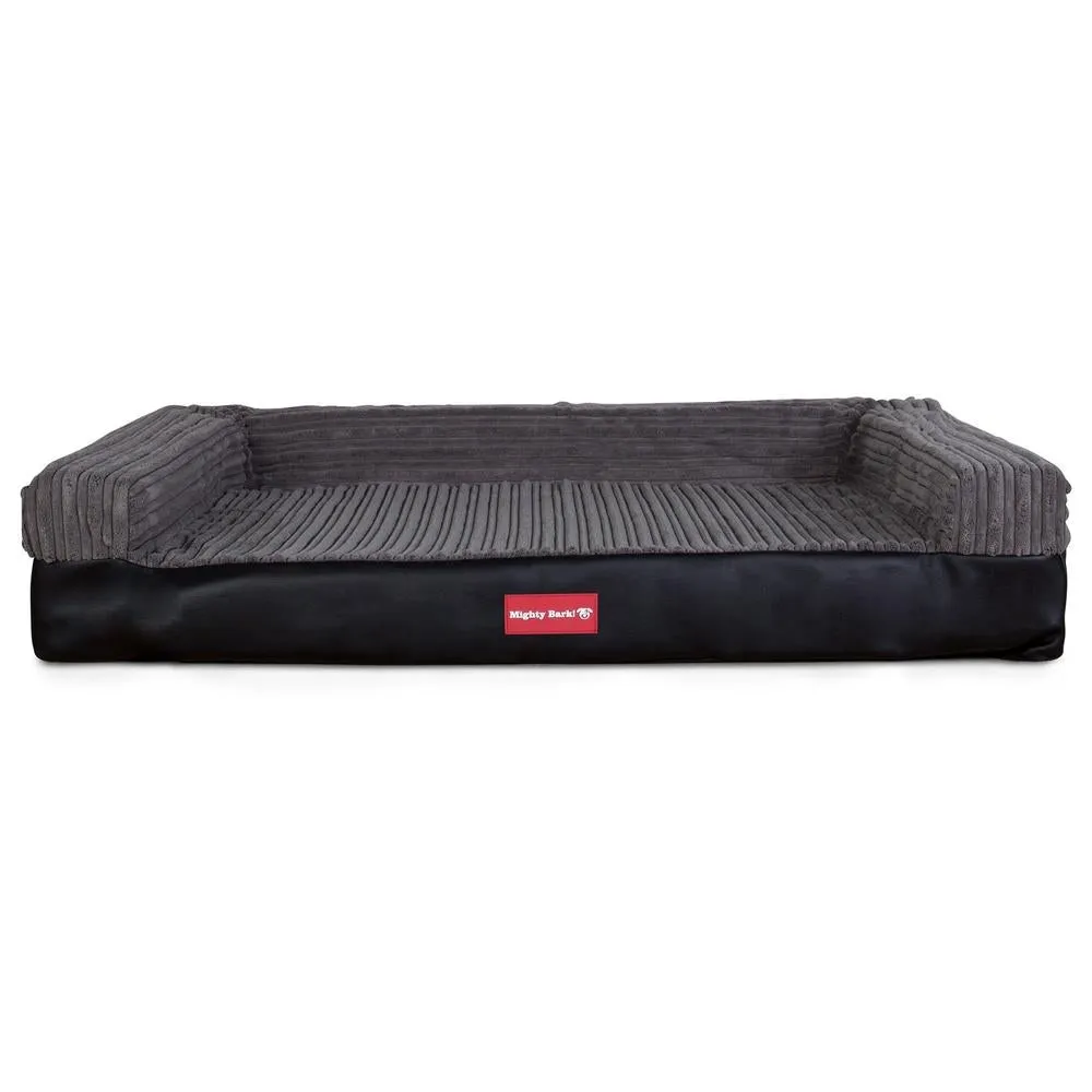 The Bench Orthopedic Memory Foam Dog Bed - Faux Leather Black