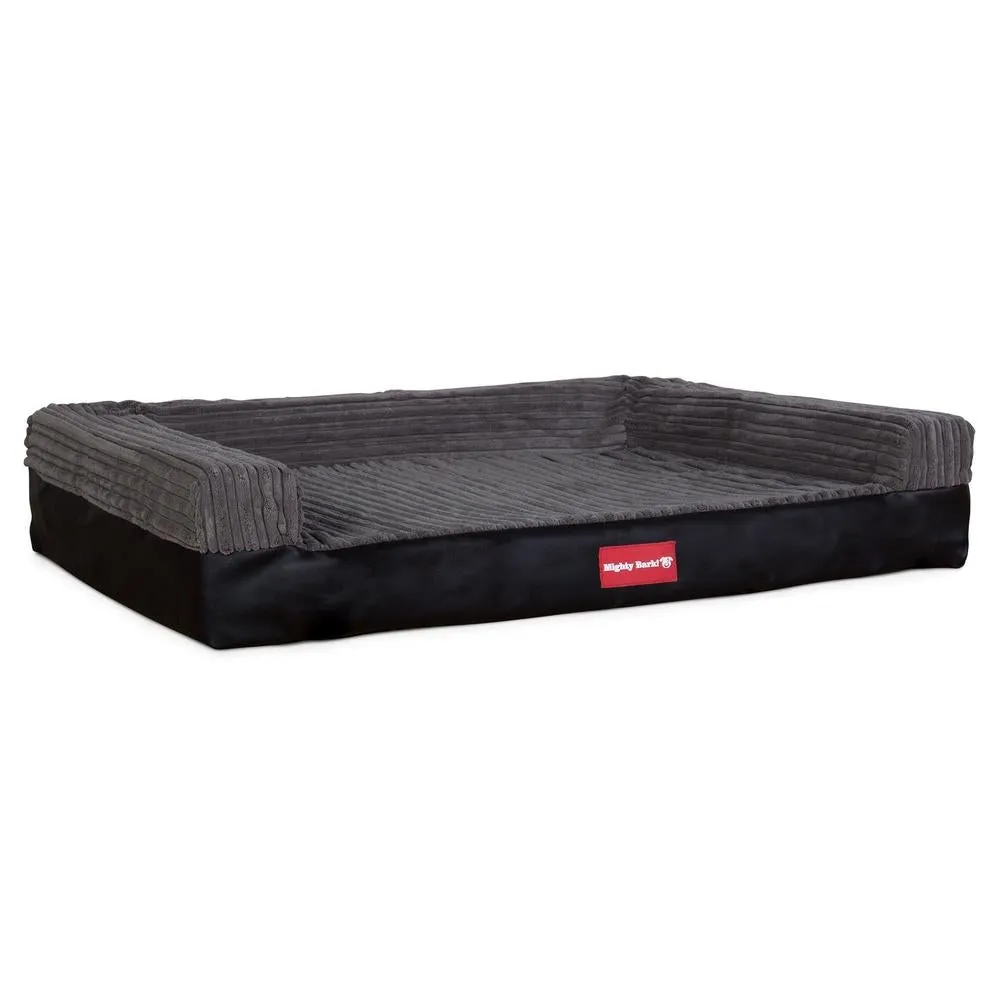 The Bench Orthopedic Memory Foam Dog Bed - Faux Leather Black