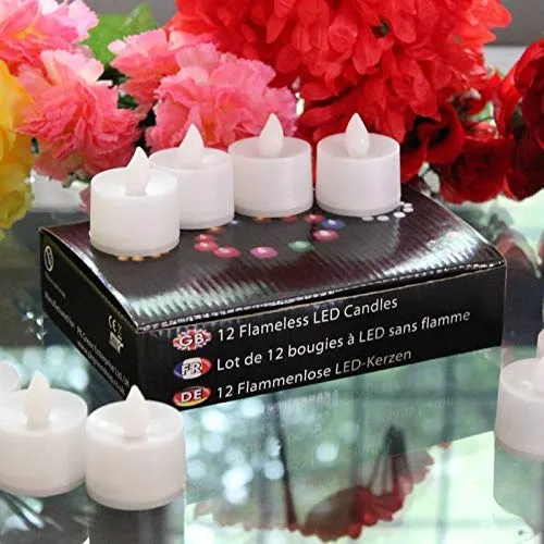 ThirstyGuys LED Flameless Tealight Candles Battery Operated, Best for Diwali, Christmas, Birthday, Party, Indoor, Outdoor, Wedding, Romantic Decoration | Warm White, Set of 24