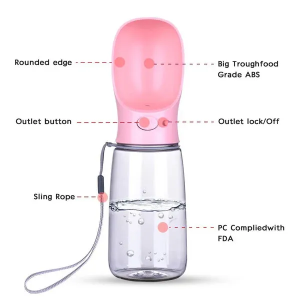 Water Bottle for Dogs - Portable Dog Water Bottle